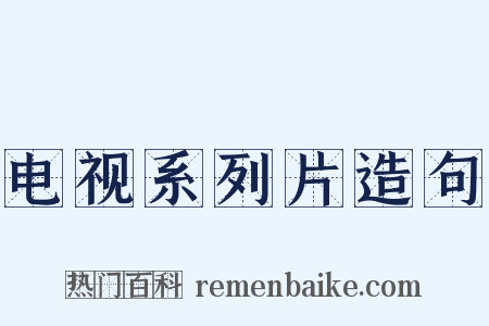 电视系列片造句是什么意思的图片